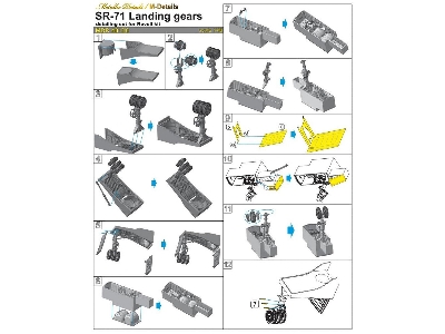 Lockheed Sr-71 Blackbird - Landing Gears (Designed To Be Used With Revell Kits) - zdjęcie 1