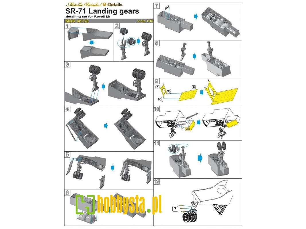 Lockheed Sr-71 Blackbird - Landing Gears (Designed To Be Used With Revell Kits) - zdjęcie 1 Lockheed Sr-71 Blackbird - Landing Gears (Designed To Be Used With Revell Kits) - zdjęcie 1