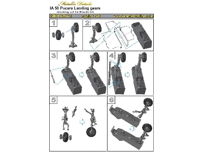 Fma Ia-58a Pucara Landing Gear (Designed To Be Used With Kinetic Model Kits) - zdjęcie 1