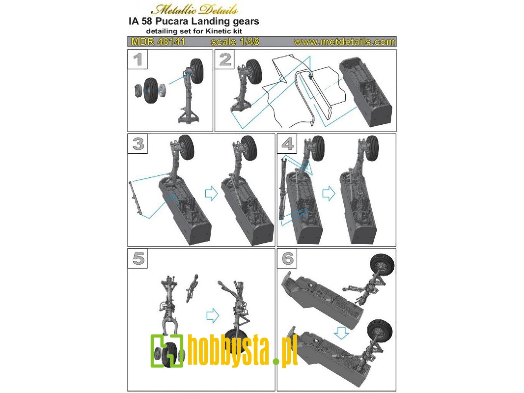 Fma Ia-58a Pucara Landing Gear (Designed To Be Used With Kinetic Model Kits) - zdjęcie 1