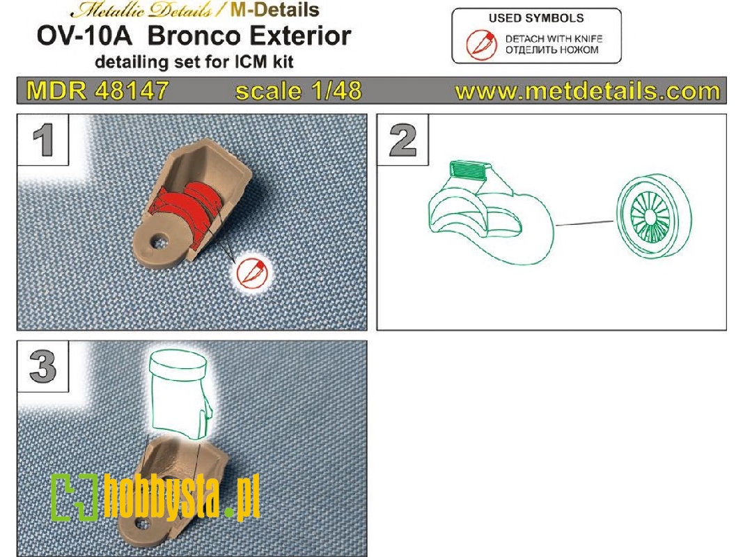 North American/Rockwell Ov-10 D Bronco Exterior (Designed To Be Used With Icm Kits) - zdjęcie 1 North American/Rockwell Ov-10 D Bronco Exterior (Designed To Be Used With Icm Kits) - zdjęcie 1