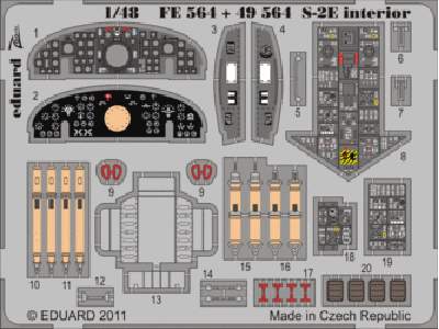  S-2E interior S. A 1/48 - Kinetic - blaszki - zdjęcie 1