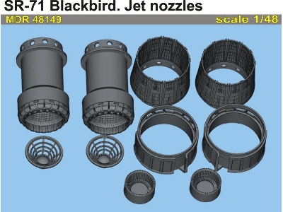 Lockheed Sr-71 Blackbird - Jet Nozzles (Designed To Be Used With Revell Kits) - zdjęcie 4