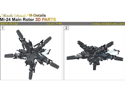 Mil Mi-24 - Main Rotor (Designed To Be Used With Zvezda Kits) - zdjęcie 1