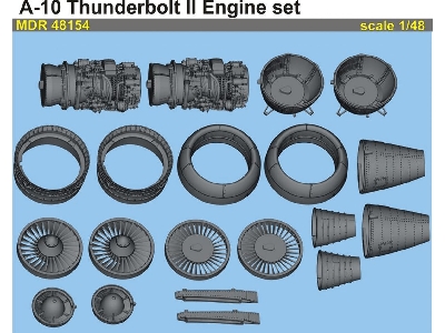 Fairchild A-10 A/B/C Thunderbolt Ii - Engine Set (Designed To Be Used With Hobby Boss Kits) - zdjęcie 1