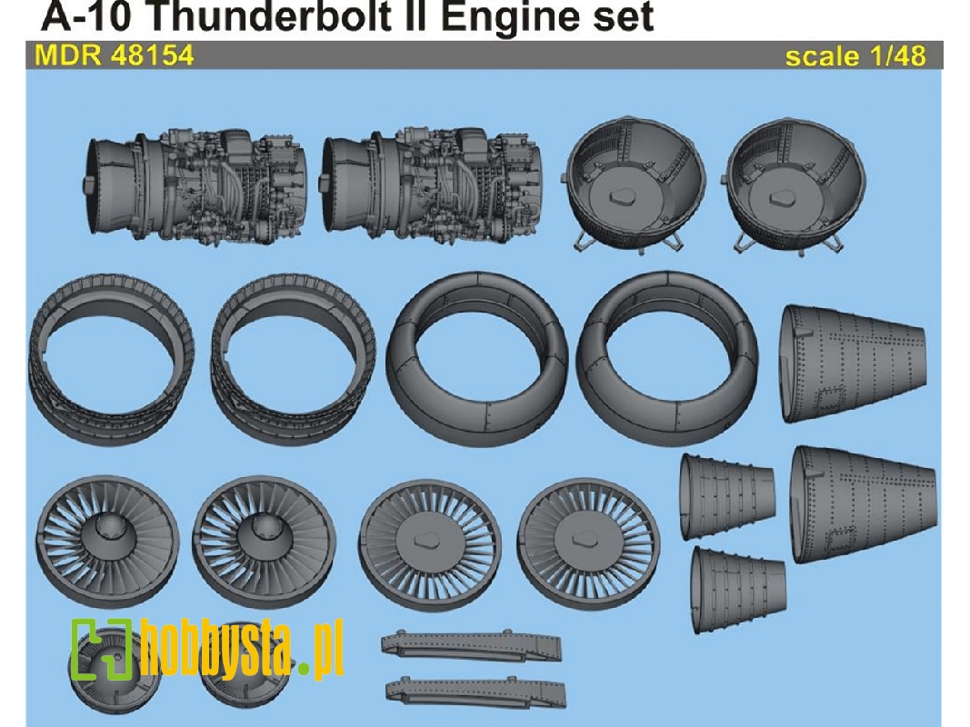 Fairchild A-10 A/B/C Thunderbolt Ii - Engine Set (Designed To Be Used With Hobby Boss Kits) - zdjęcie 1