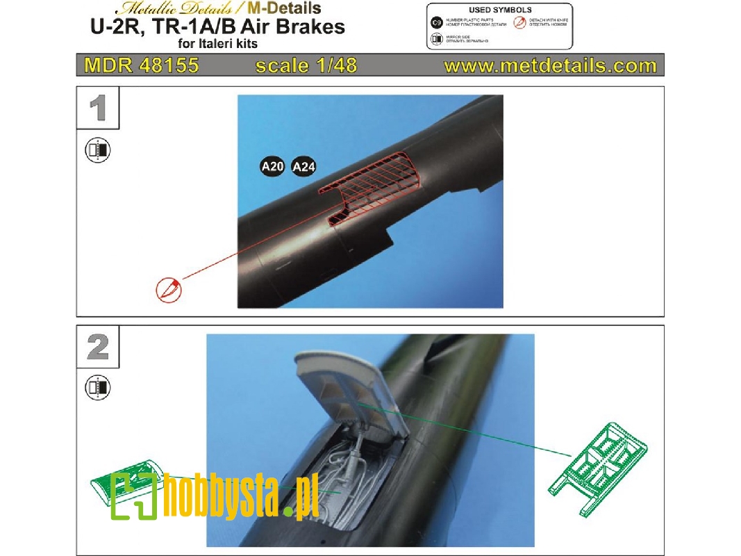 Lockheed U-2 R And Tr-1 A/B - Air Brakes (Designed To Be Used With Italeri Kits) - zdjęcie 1