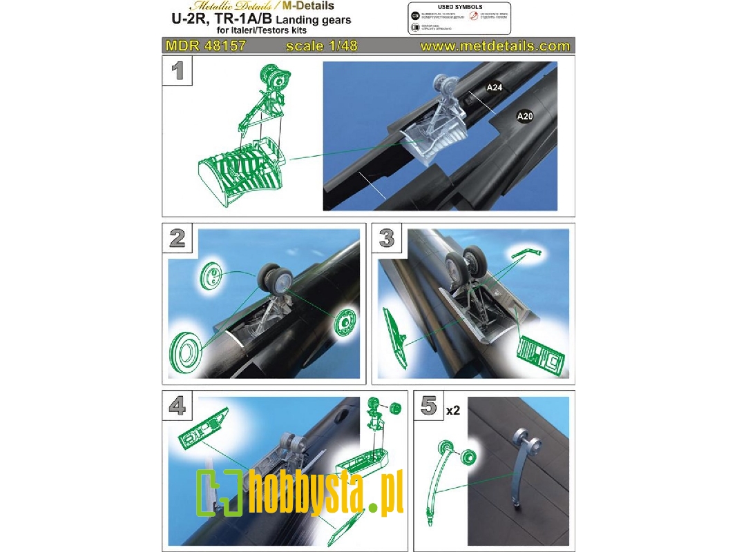 Lockheed U-2 R And Tr-1 A/B - Landing Gears (Designed To Be Used With Italeri And Testors Kits) - zdjęcie 1