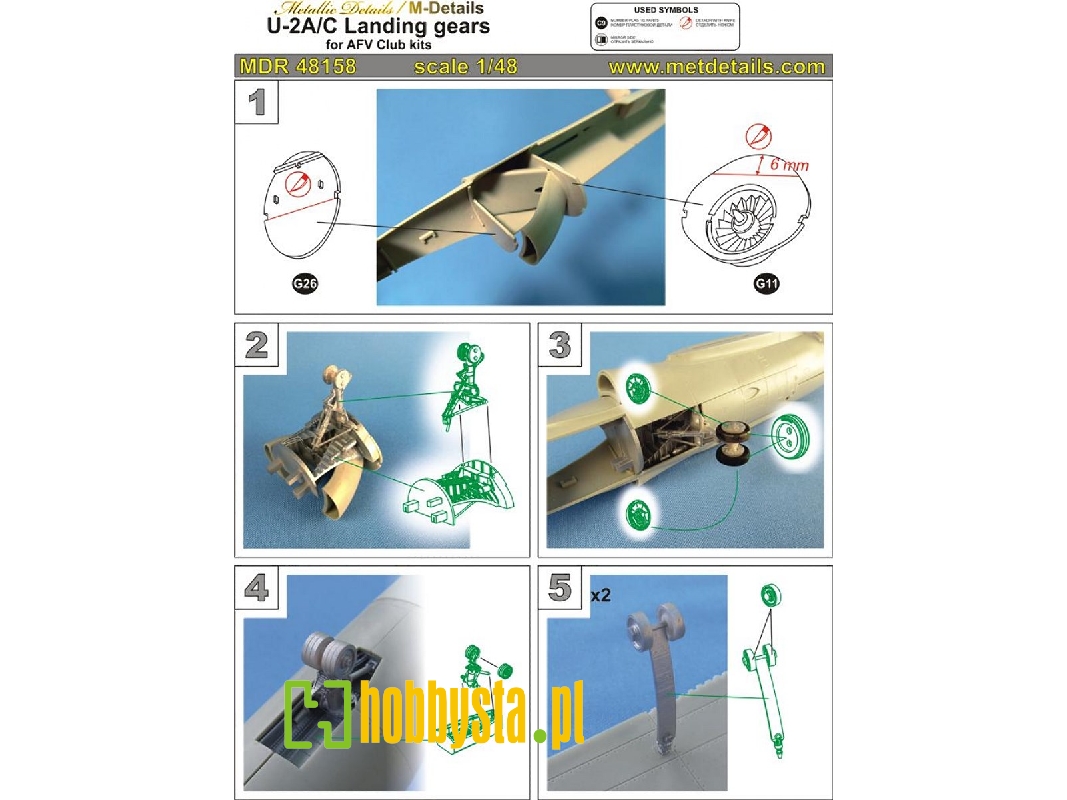 Lockheed U-2 A/C - Landing Gears (Designed To Be Used With Afv Club Kits) - zdjęcie 1 Lockheed U-2 A/C - Landing Gears (Designed To Be Used With Afv Club Kits) - zdjęcie 1
