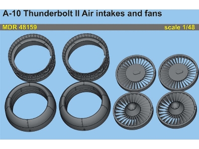 Fairchild A-10 A/B/C Thunderbolt Ii - Air Intakes And Fans (Designed To Be Used With Hobby Boss Kits) - zdjęcie 3
