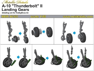 Fairchild A-10 Thunderbolt Ii - Landing Gears (Designed To Be Used With Hobby Boss ) - zdjęcie 8