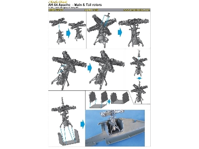 Boeing/Hughes Ah-64 Apache - Main & Tail Rotors (Designed To Be Used With Academy And Hasegawa Kits) - zdjęcie 2