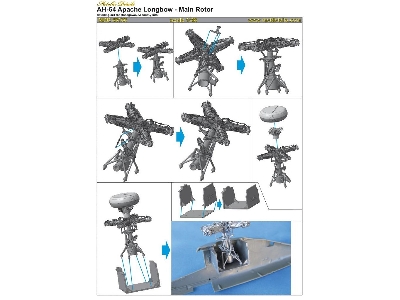 Boeing/Hughes Ah-64 Apache Longbow - Main Rotor (Designed To Be Used With Academy And Hasegawa Kits) - zdjęcie 6