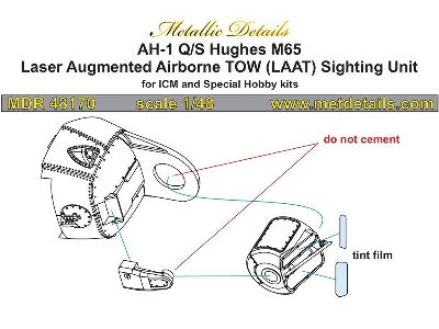 Bell Ah-1 Q/S Cobra Hughes M65 Laat Sighting Unit (For Icm And Special Hobby Kits) - zdjęcie 6