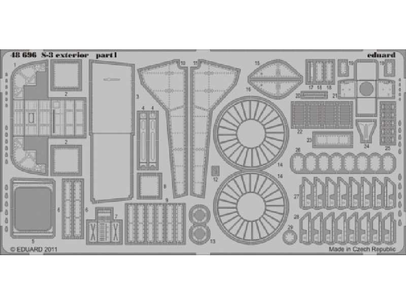 S-3 exterior 1/48 - Italeri - blaszki - zdjęcie 1 S-3 exterior 1/48 - Italeri - blaszki - zdjęcie 1