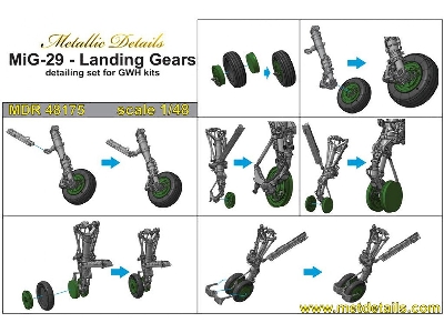 Mikoyan Mig-29 - Landing Gears (Designed To The Used With Great Wall Hobby Kits) - zdjęcie 2