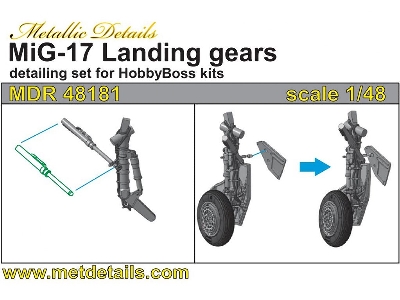 Mikoyan Mig-17 - Landing Gears (Designed To Be Used With Hobby Boss Kits) - zdjęcie 9