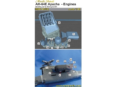 Boeing/Hughes Ah-64 E Apache - Engines (Designed To Be Used With Hasegawa Kits) - zdjęcie 8