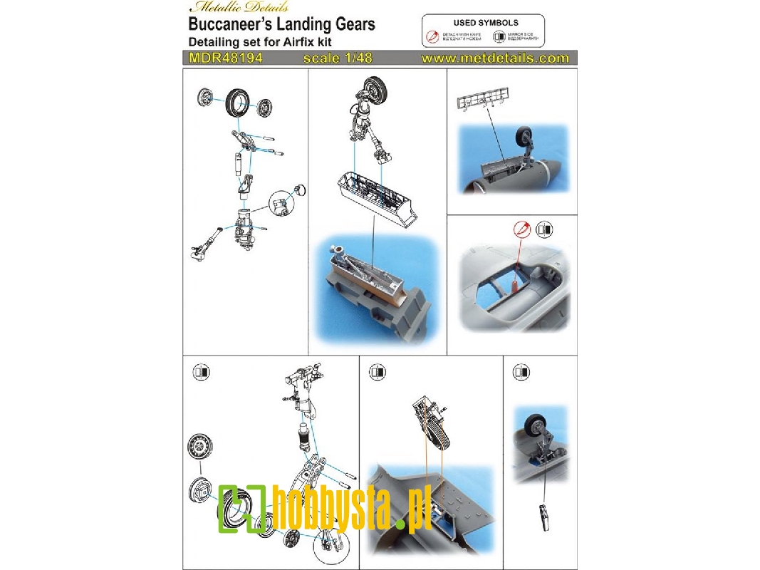 Blackburn Buccaneer S.2 C/D - Landing Gears (Designed Be Used With Airfix Kits) - zdjęcie 1 Blackburn Buccaneer S.2 C/D - Landing Gears (Designed Be Used With Airfix Kits) - zdjęcie 1