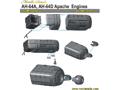Boeing/Hughes Ah-64 A And Ah-64 D Apache - Engines (For Hasegawa Kits) - zdjęcie 1