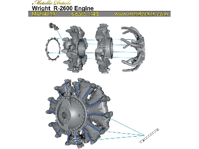 Wright R-2600 Twin Cyclone Engine (1 Piece) - zdjęcie 6