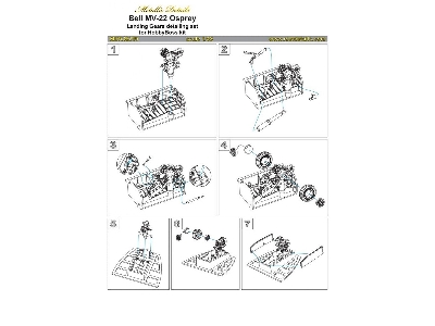 Bell Mv-22 Osprey - Landing Gears Set (Designed To Be Used With Hobby Boss Kits) - zdjęcie 4