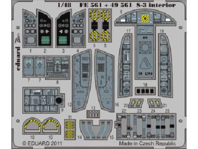  S-3 interior S. A. 1/48 - Italeri - blaszki - zdjęcie 1