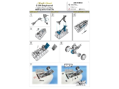Grumman C-2 A Greyhound - Landing Gears And Bays Set (Designed To Be Used With Kinetic Model Kits) - zdjęcie 4