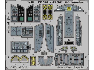  S-3 interior S. A. 1/48 - Italeri - blaszki - zdjęcie 2