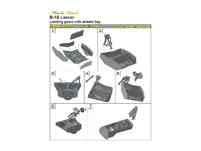 Rockwell B-1 B Lancer - Landing Gears Set With Wheels Bay (For Revell Kits) - zdjęcie 11