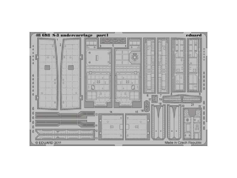 S-3 undercarriage 1/48 - Italeri - blaszki - zdjęcie 1 S-3 undercarriage 1/48 - Italeri - blaszki - zdjęcie 1