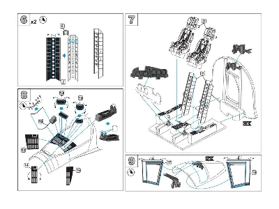 Sukhoi Su-34 Fullback Cockpit Set (Designed To Be Used With Hobby Boss And Kitty Hawk Model Kits) - zdjęcie 10