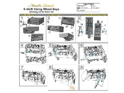 Lockheed S-3 A/B Viking - Wheel Bays (Designed To Be Used With Italeri Kits) - zdjęcie 1