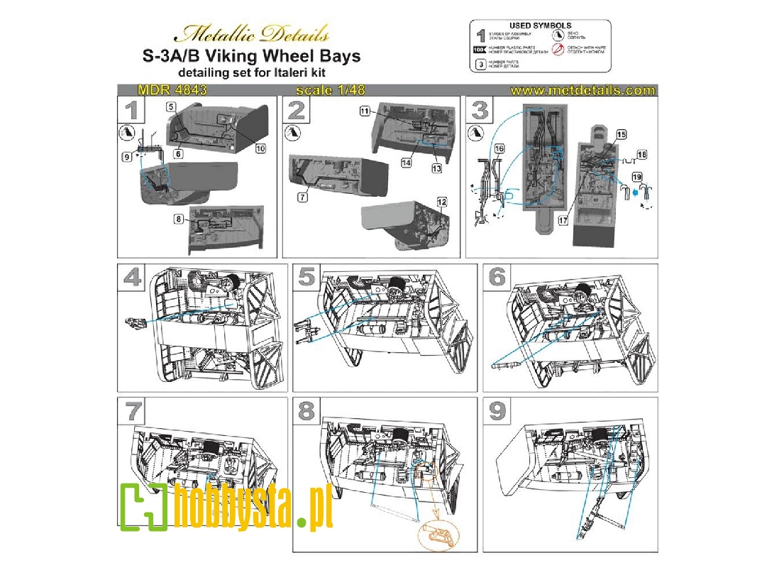 Lockheed S-3 A/B Viking - Wheel Bays (Designed To Be Used With Italeri Kits) - zdjęcie 1 Lockheed S-3 A/B Viking - Wheel Bays (Designed To Be Used With Italeri Kits) - zdjęcie 1