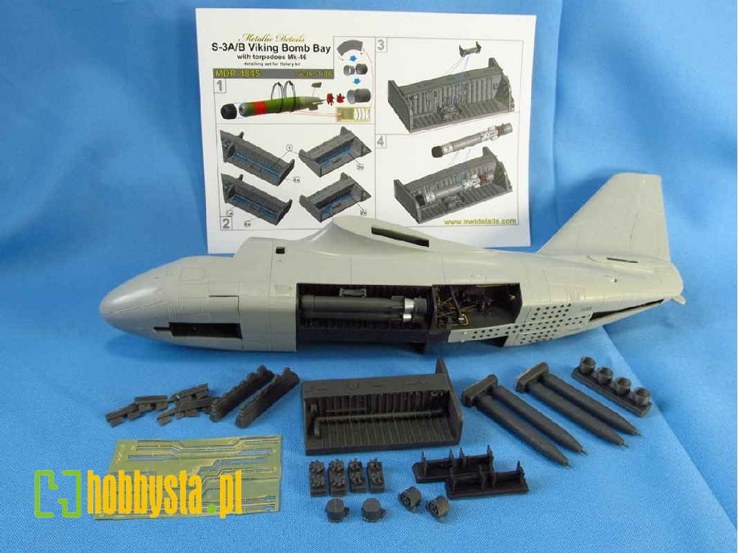 Lockheed S-3 A/B Viking - Bomb Bay With Torpedoes Mark 46 (For Italeri Kits) - zdjęcie 1 Lockheed S-3 A/B Viking - Bomb Bay With Torpedoes Mark 46 (For Italeri Kits) - zdjęcie 1
