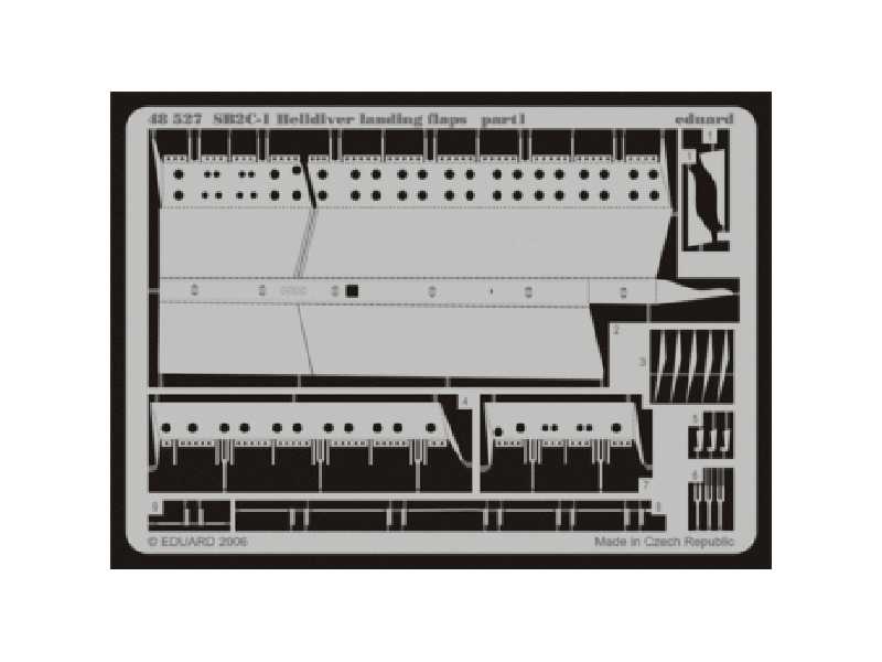  SB2C-1 landing flaps 1/48 - Accurate Miniatures - blaszki - zdjęcie 1