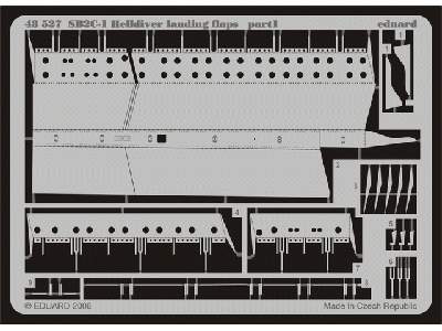  SB2C-1 landing flaps 1/48 - Accurate Miniatures - blaszki - zdjęcie 2