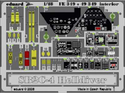  SB2C-4 interior 1/48 - Accurate Miniatures - blaszki - zdjęcie 1