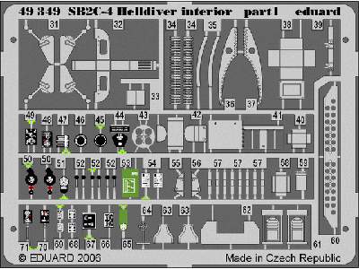  SB2C-4 interior 1/48 - Accurate Miniatures - blaszki - zdjęcie 3