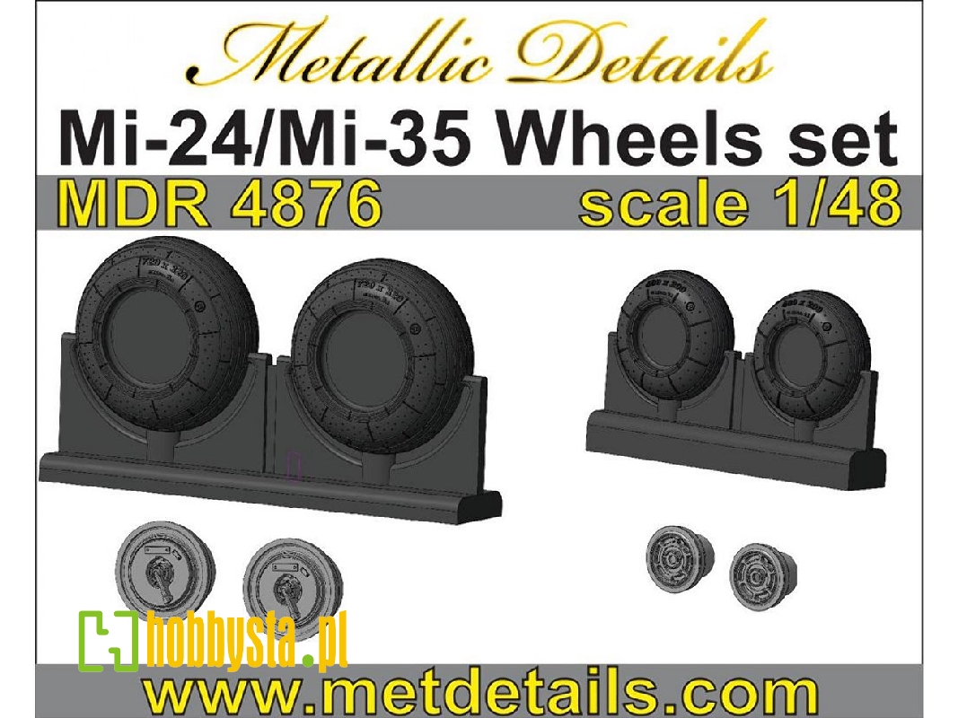 Mil Mi-24v/Vp / Mi-35m Hind - Wheels (Designed To Be Used With Monogram, Revell And Zvzda Kits) - zdjęcie 1