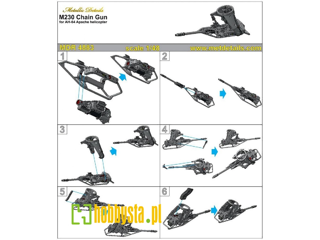Boeing/Hughes Ah-64 - Chain Gun M230 (Designed To Be Used With Academy And Hasegawa Kits) - zdjęcie 1