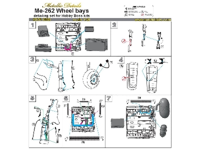 Messerschmitt Me-262 B-1a/U1 And Avia Cs-92 Wheel Bay Detailing Sets (For Hobby Boss Kits) - zdjęcie 6