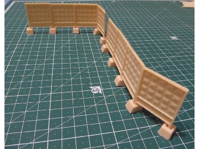 Russian/Soviet Concrete Barrier Type Po-2 In Scale 1:72. The Set Contains 8 Plates And 9 Footing. - zdjęcie 3