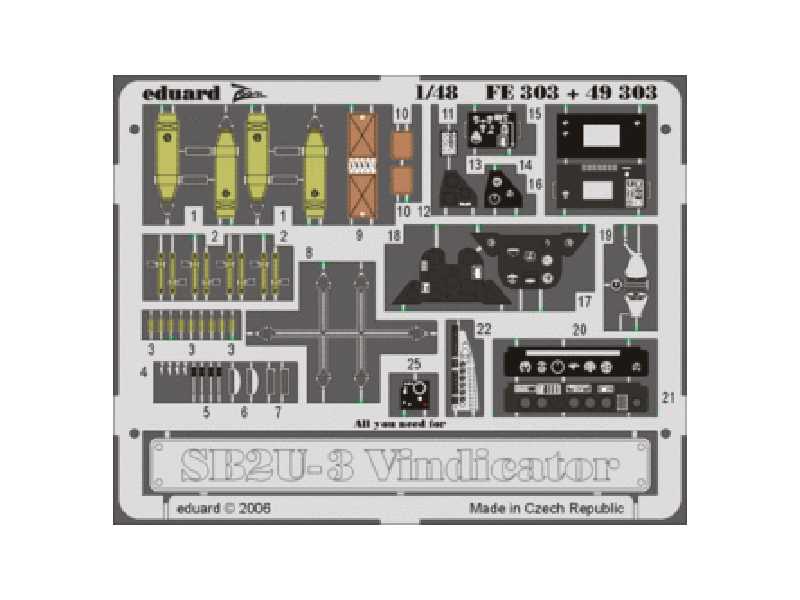 SB2U-3 1/48 - Accurate Miniatures - blaszki - zdjęcie 1 SB2U-3 1/48 - Accurate Miniatures - blaszki - zdjęcie 1