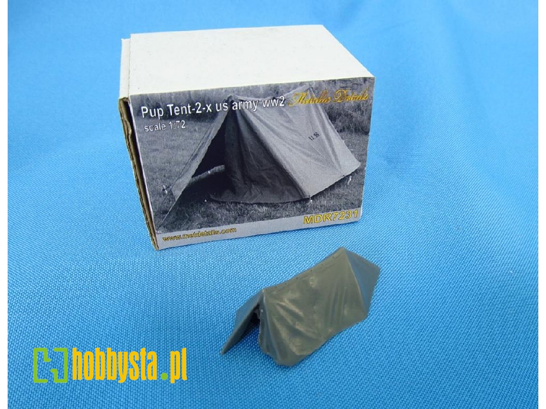 Us Wwii Pup Tent-2-x (2 Men Tent, 1 Piece) - zdjęcie 1 Us Wwii Pup Tent-2-x (2 Men Tent, 1 Piece) - zdjęcie 1