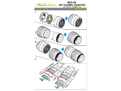 Mikoyan Mig-29 A/C/Smt/Ub/S - Opened Jet Nozzles (Designed To Be Used With Trumpeter And Zvezda Kits) - zdjęcie 7