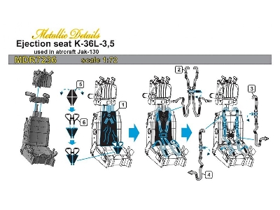 Ejection Seat K-36l-3.5 For Yak-130 (Designed To Be Used With A-model And Zvezda Kits) - zdjęcie 7