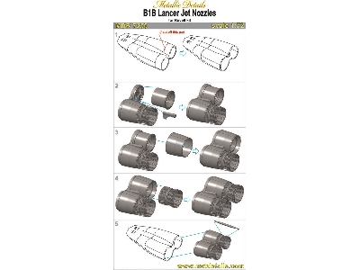 Rockwell B-1 B Lancer - Jet Nozzles (Designed To Be Used With Monogram And Revell Kits) - zdjęcie 9