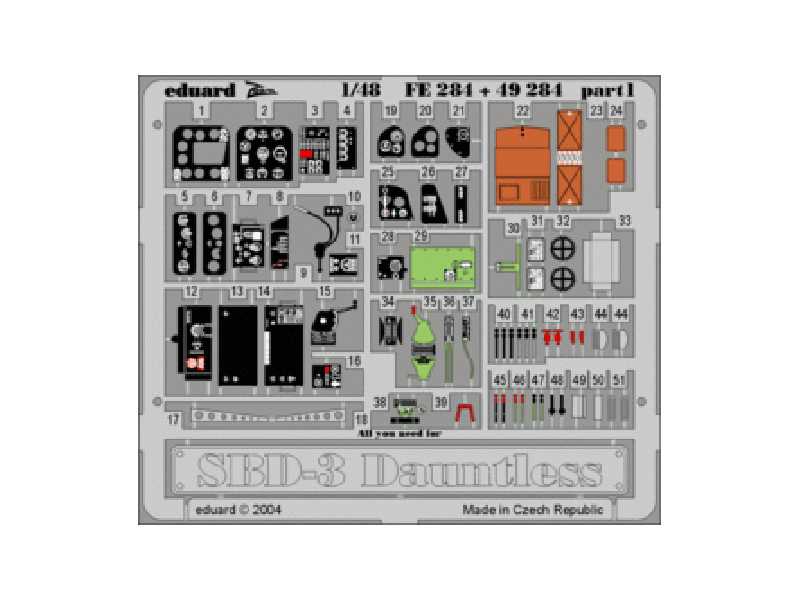 SBD-3 1/48 - Accurate Miniatures - blaszki - zdjęcie 1 SBD-3 1/48 - Accurate Miniatures - blaszki - zdjęcie 1