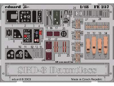  SBD-3 1/48 - Hasegawa - blaszki - zdjęcie 2